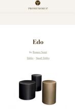 Promemoria Edo bijzettafels (x3), Huis en Inrichting, Ophalen, Gebruikt, Rond, Design tijdloos high-end