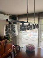 Mooie moderne luster met 6 led lampen dimbaar, Ophalen, Zo goed als nieuw, Glas