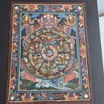 Handgeschilderde mandala in kader, Ophalen of Verzenden