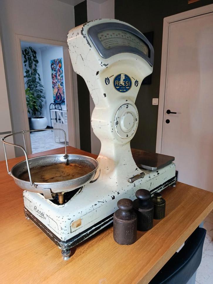Retro Vintage Antieke Recsi weegschaal, Elektronische apparatuur, Weegschalen, Zo goed als nieuw, Analoog, Winkelweegschaal, 10 tot 50 kg