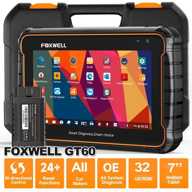Foxwell GT60 BT universeel uitleesapparaat bluetooth obd, Auto diversen, Autogereedschap, Nieuw, Ophalen of Verzenden