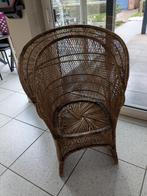 Rieten zetel, Huis en Inrichting, Stoelen, Ophalen, Gebruikt, Bruin, Riet of Rotan