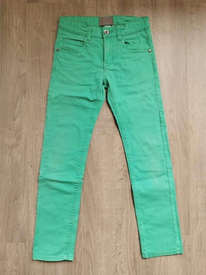 Groene jeans - maat 140, Kinderen en Baby's, Kinderkleding | Maat 140, Gebruikt, Meisje, Broek, Ophalen of Verzenden