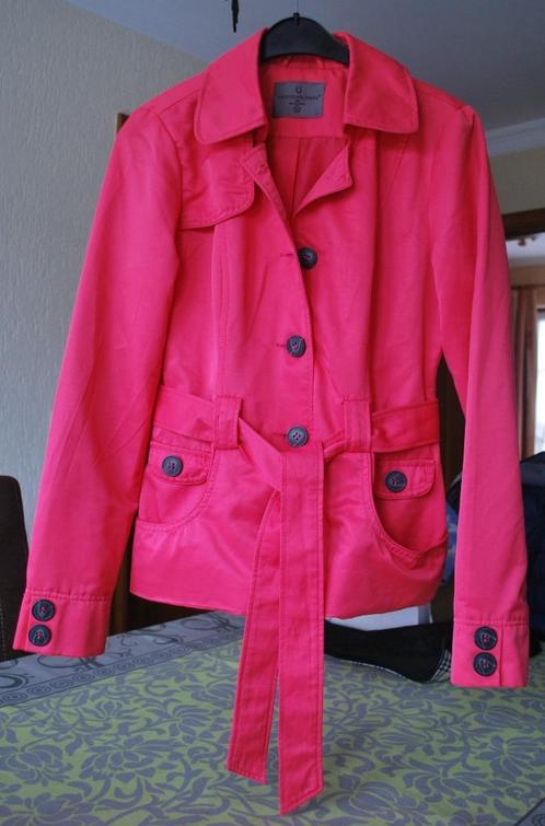 Vero Moda - Korte trenchcoat - maat S - roze/koraalrood, Kleding | Dames, Jassen | Zomer, Zo goed als nieuw, Maat 36 (S), Rood