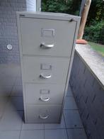 Originele metalen achiefkast met 4 laden, merk GISPEN, Ophalen, Gebruikt, 100 tot 150 cm, 50 tot 100 cm