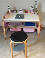 IKEA FLISAT kinderbureau/verstelbare tafel 92x67 cm, Zo goed als nieuw