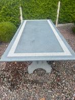 Zeer mooie tafel in blauwe steen, Tuin en Terras, Ophalen, Overige materialen, Eettafel, 6 zitplaatsen
