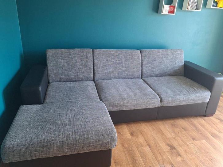 Hoekzetel, Huis en Inrichting, Zetels | Zetels, Gebruikt, Hoekbank, Vierpersoons of meer, 200 tot 250 cm, 125 tot 150 cm, Hout