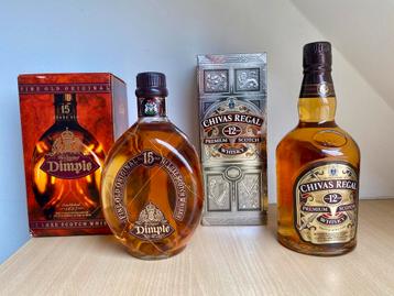 Whisky Dimple 15 et Chivas Regal 12 anciennes bouteilles 