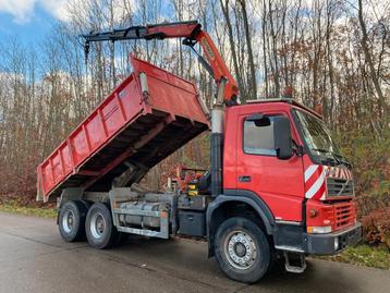 Volvo FM 12.380 Kipper + Kraan Palfinger PK13000A (bj 2001), Euro 2, Achterwielaandrijving, Bedrijf, Volvo