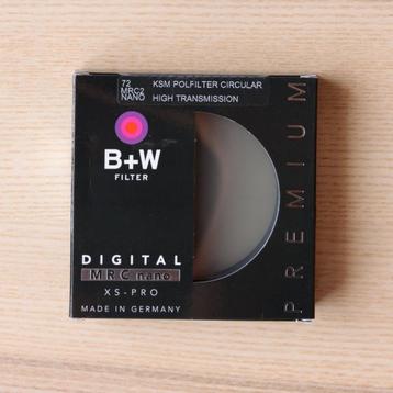 B+W 72mm circulaire polarisatiefilter (High transmission, MR beschikbaar voor biedingen