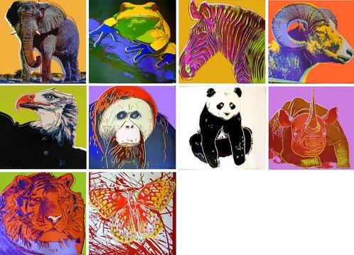 Reeks Andy Warhol Endangered Species ZEEFDRUKKEN!, Antiquités & Art, Art | Lithographies & Sérigraphies, Enlèvement ou Envoi