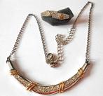 AVON: de „Two” set... erg mooi, Handtassen en Accessoires, Kettingen, Ophalen of Verzenden, Nieuw, Overige kleuren, Zilver