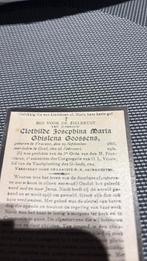 Juffrouw Clothilde … Goossens 1865-1930, Verzamelen, Verzenden, Bidprentje