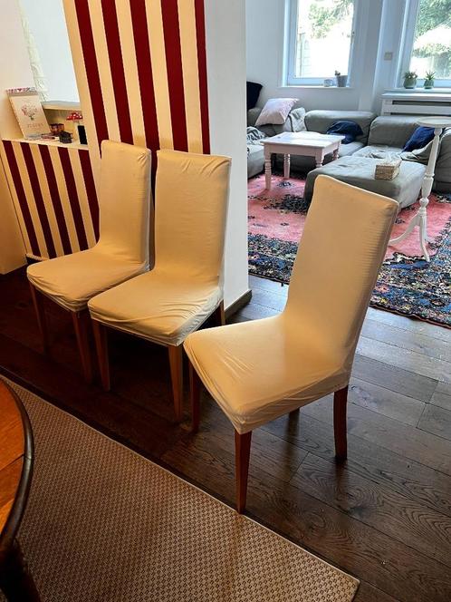 8 chaises salle à manger, Huis en Inrichting, Stoelen, Gebruikt, Vijf, Zes of meer stoelen, Hout, Wit, Ophalen