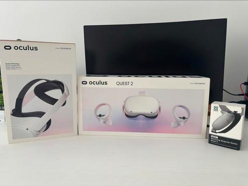 Oculus Quest 2 (128GB) + Quest 2 Elite Strap, Games en Spelcomputers, Virtual Reality, Zo goed als nieuw, Ophalen