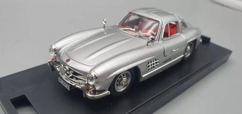 1:43 Bang 7089 Mercedes 300 SL gullwing 1955 silver, Hobby en Vrije tijd, Modelauto's | 1:43, Zo goed als nieuw, Auto, Ophalen of Verzenden