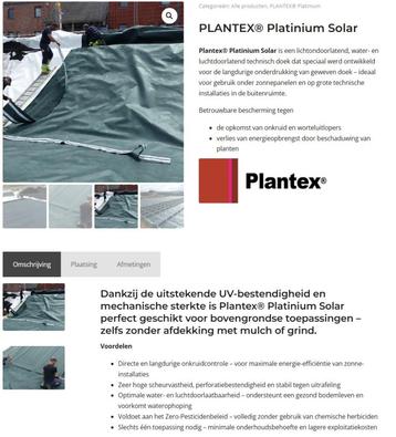 NIEUW worteldoek - Dupont PLANTEX Platinium Solar beschikbaar voor biedingen