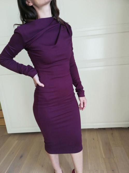 Designed purple jersey dress/ cocktail dress, Kleding | Dames, Jurken, Zo goed als nieuw, Ophalen of Verzenden