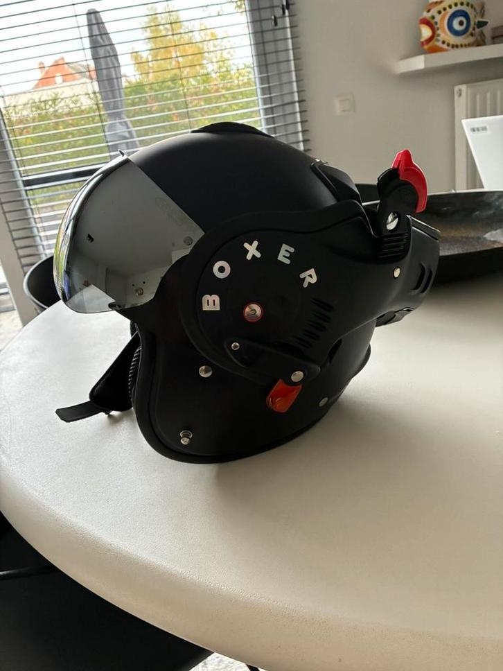 Roof boxer helm mat zwart, Fietsen en Brommers, Brommerhelmen, Zo goed als nieuw, Ophalen