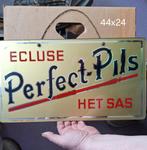 Glazen reklame bord  Ecluse Perfect-Pils Het sas 1109/171/55, Verzamelen, Reclamebord, Plaat of Schild, Gebruikt, Ophalen of Verzenden