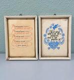 Twee Vintage wandbordjes met spreuk gezegde tekst wc deco, Huis en Inrichting, Ophalen of Verzenden, Zo goed als nieuw