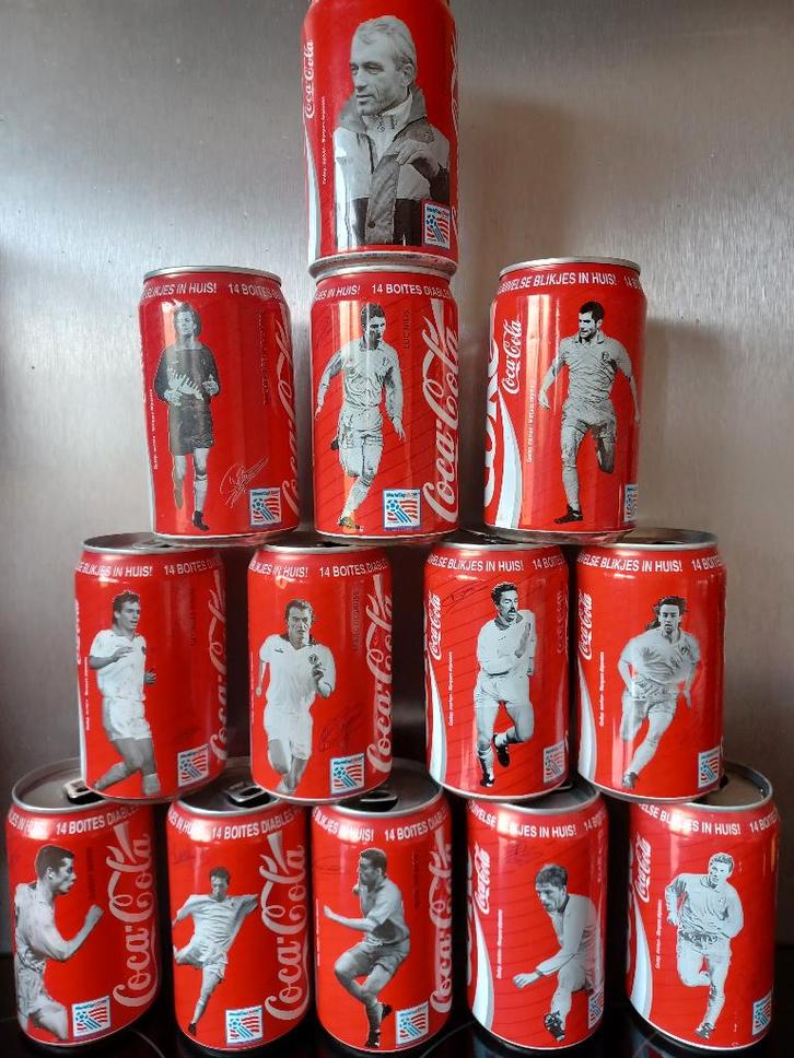 13 colablikjes RODE DUIVELS // World Cup USA 1994 //, Collections, Boîte en métal, Enlèvement ou Envoi