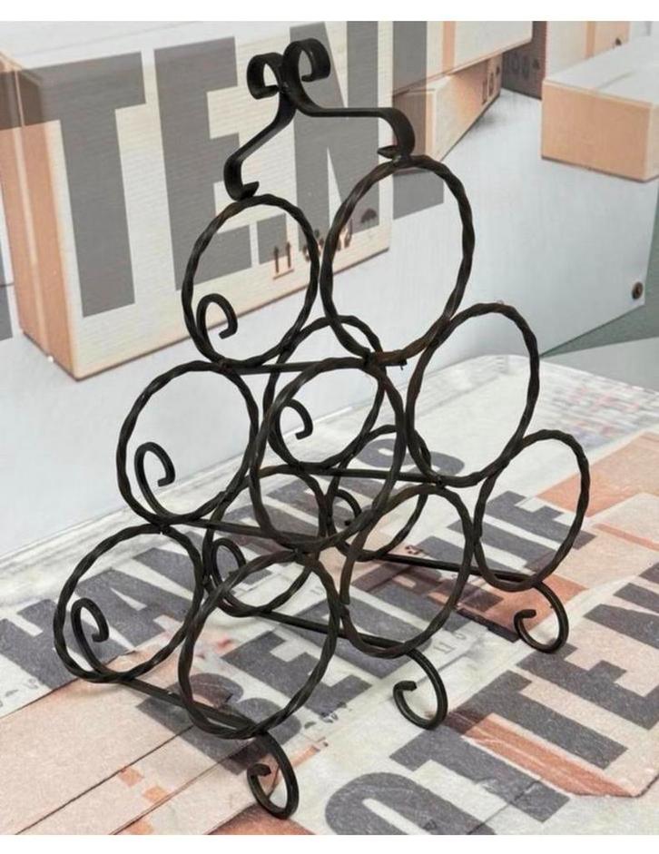 Casier à vin ancien en fer, porte-bouteilles vintage, France, Maison & Meubles, Accessoires pour la Maison | Porte-bouteilles