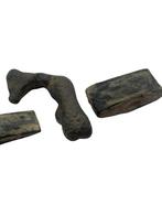 Set van vier primitieve Romeinse bronzen munten, Ophalen of Verzenden