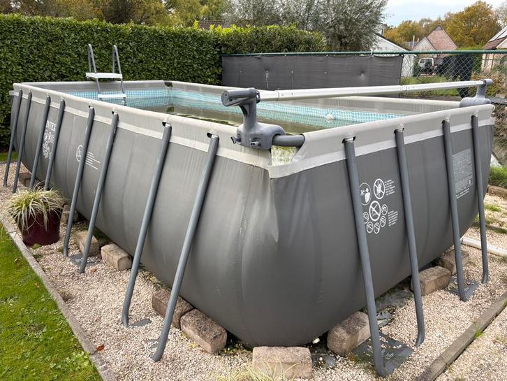 Intex rechthoekig zwembad, Tuin en Terras, Zwembaden, Gebruikt, Opzetzwembad, 120 cm of meer, 400 cm of meer, 200 tot 300 cm, Rechthoekig
