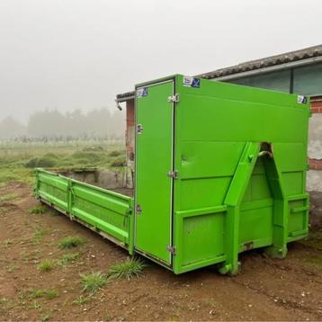 Haakarm container met materiaalkast, Enlèvement