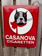 Casanova cigaretten emaille bord REPRODUCTIE, Verzamelen, Ophalen, Zo goed als nieuw, Reclamebord