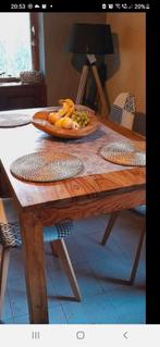 Table de salle-à-manger 160X90 en bois exotique, Maison & Meubles, Enlèvement