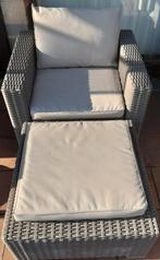 Fauteuil Alibert California XL avec pouf, Jardin & Terrasse, Enlèvement, Comme neuf