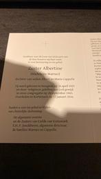 Zuster Madeleine Warnez, Verzamelen, Bidprentjes en Rouwkaarten, Verzenden, Bidprentje