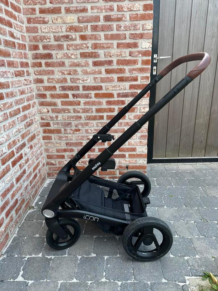 Mutsy Icon Vison jade green, Kinderen en Baby's, Buggy's, Gebruikt, Overige merken, Regenhoes, Verstelbare rugleuning, Voetenzak