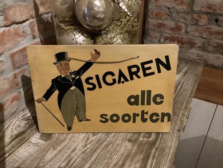 Bruine Café bordjes ! Stokoud ! ( handgeschilderd), Antiek en Kunst, Antiek | Overige Antiek, Ophalen