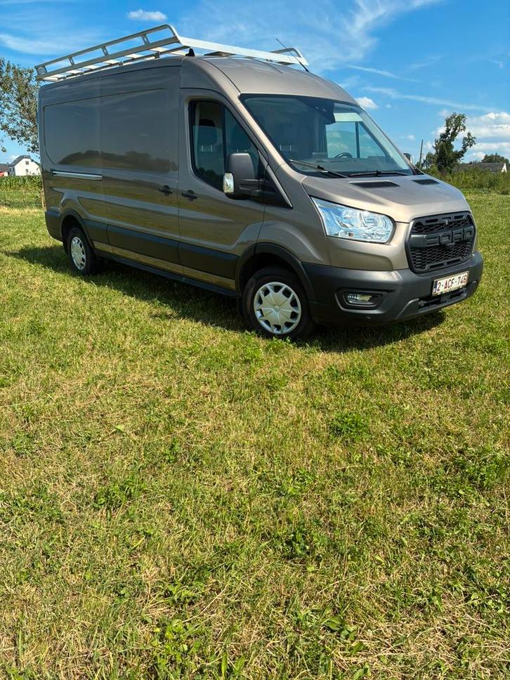 Ford Transit L3H2 automatique 2l diesel, Auto's, Bestelwagens en Lichte vracht, Particulier, Airbags, Ford, Diesel, Automaat, Bruin