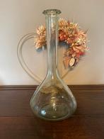 Hoge vaas in glas voor 1 tot 3 bloemen / tafeldecoratie, Ophalen of Verzenden, Zo goed als nieuw, Glas, Minder dan 50 cm