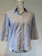 blauw / wit geblokt dames hemd - Mt 42, Kleding | Dames, Ophalen of Verzenden, Gedragen, Maat 42/44 (L), Blauw