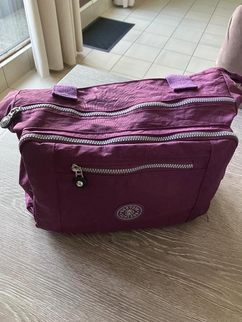 Grote schouder/schooltas Suoyate, Handtassen en Accessoires, Tassen | Schoudertassen, Zo goed als nieuw, Overige merken, Paars