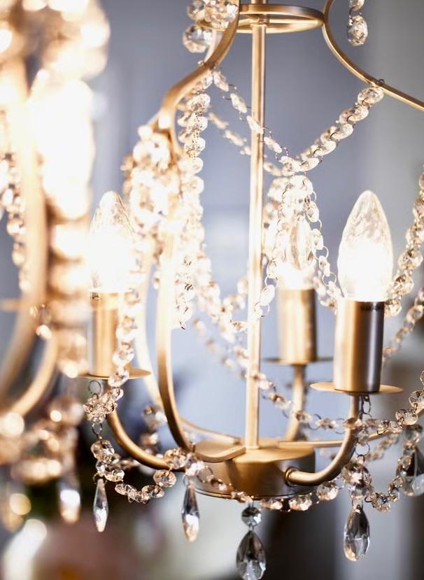 Kroonluchter, Maison & Meubles, Lampes | Lustres, Comme neuf, Verre, Métal, Enlèvement