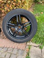 Winterbanden op zwarte Alu velg (4stuks), Auto-onderdelen, Banden en Velgen, Ophalen, Banden en Velgen, 17 inch, Winterbanden