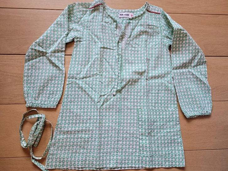 Groene tuniek - Kik Kid - maat 116 (6 jaar), Kinderen en Baby's, Kinderkleding | Maat 116, Gebruikt, Meisje, Overhemd of Blouse