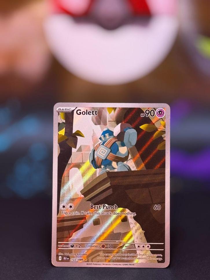 Golett 122 – Verzending €2,50 incl. bubbelenvelop, Hobby en Vrije tijd, Verzamelkaartspellen | Pokémon, Zo goed als nieuw, Losse kaart