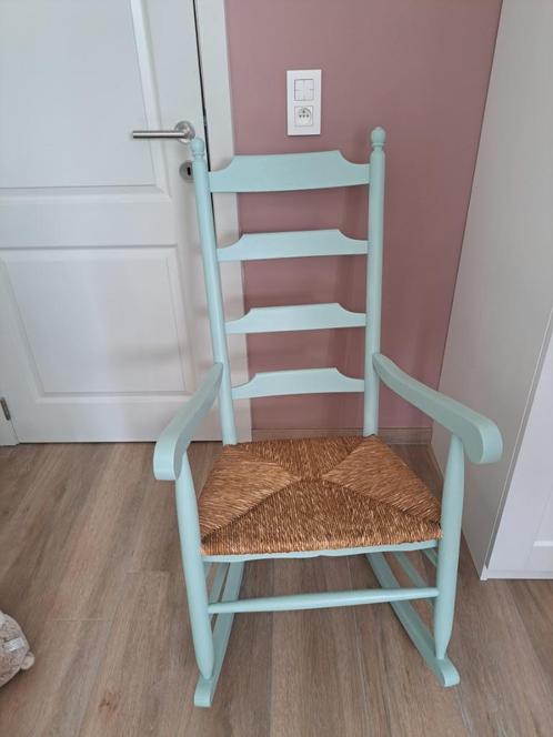 Mintgroene schommelstoel, Kinderen en Baby's, Kinderkamer | Inrichting en Decoratie, Zo goed als nieuw, Ophalen