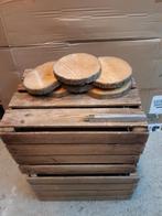 Houten schijven, Huis en Inrichting, Woonaccessoires | Onderzetters, Ophalen, Zo goed als nieuw