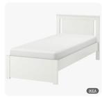 Eenpersoonsbed, Huis en Inrichting, Ophalen, Zo goed als nieuw, Wit