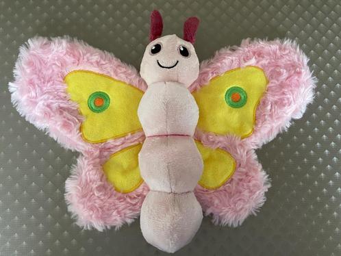 Pluche vlinder, Dieren en Toebehoren, Hondenspeelgoed, Zo goed als nieuw, Piepspeelgoed, Ophalen of Verzenden