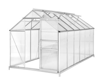 Polycarbonaat broeikas 3m75x1m85x1m95 aluminium Nieuw beschikbaar voor biedingen